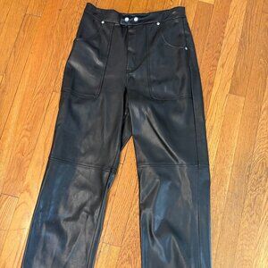 Faux Leather Black Pants